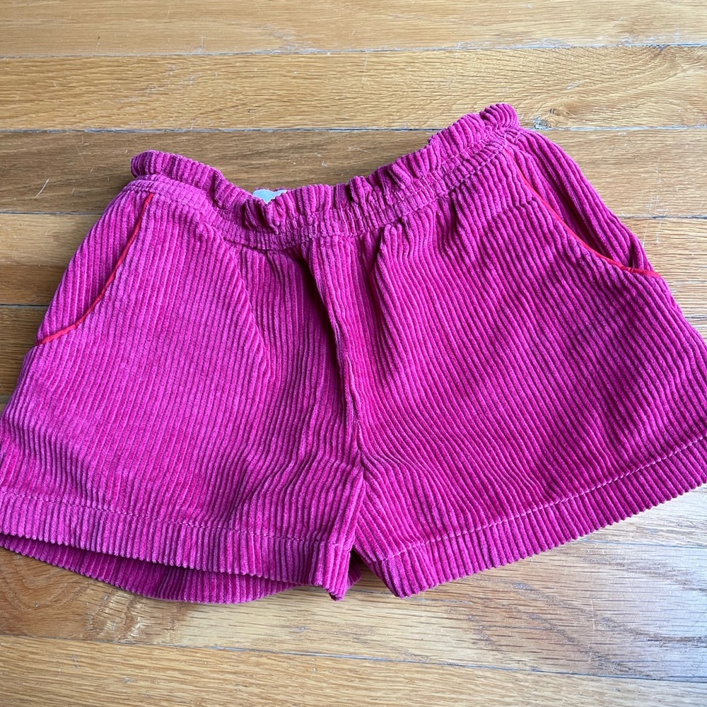 Mini Boden size 4 Girl Pink Corduroy Shorts